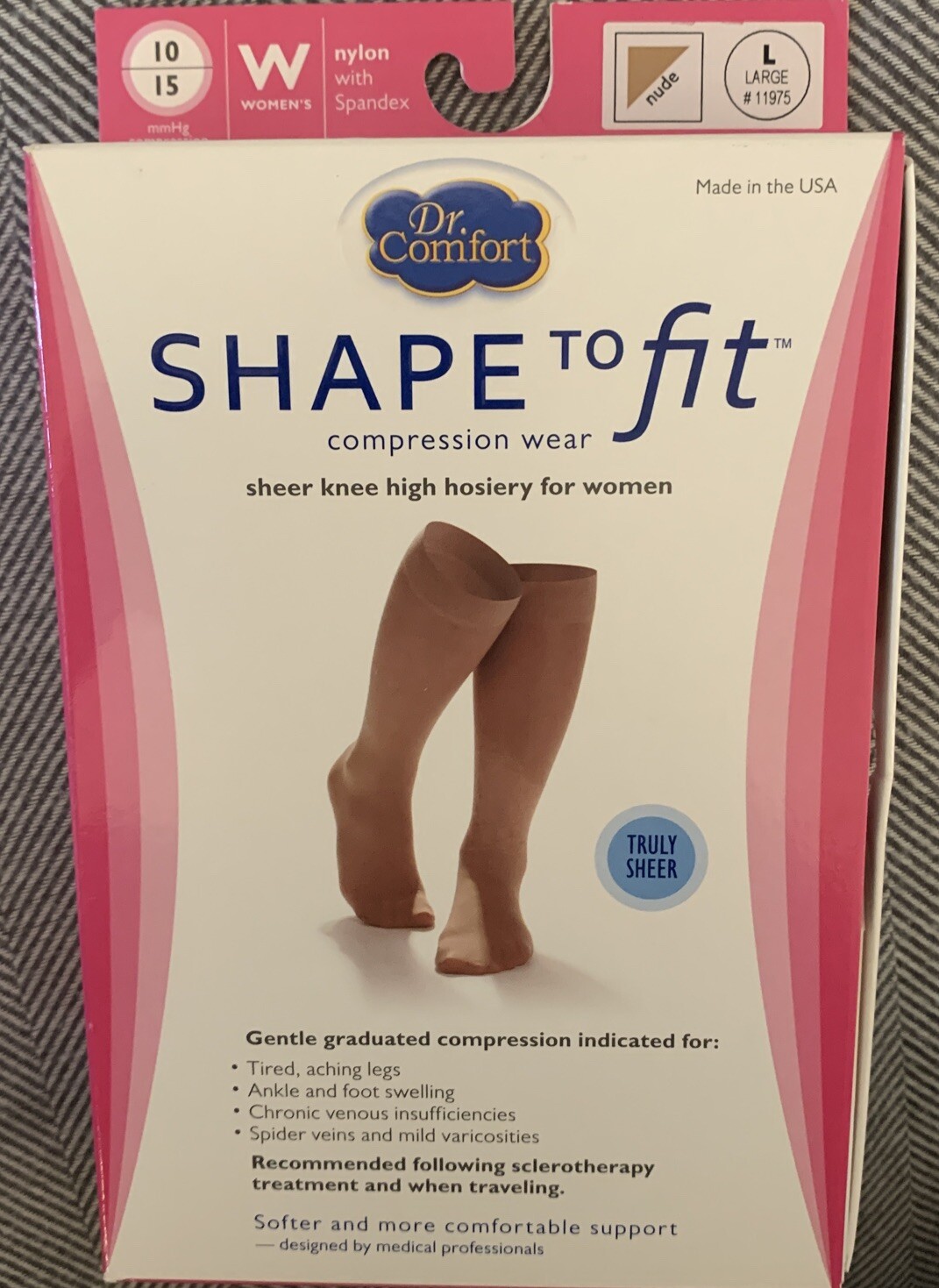 Womens Knee Stockings 10-15mmHg Compression Support Large
