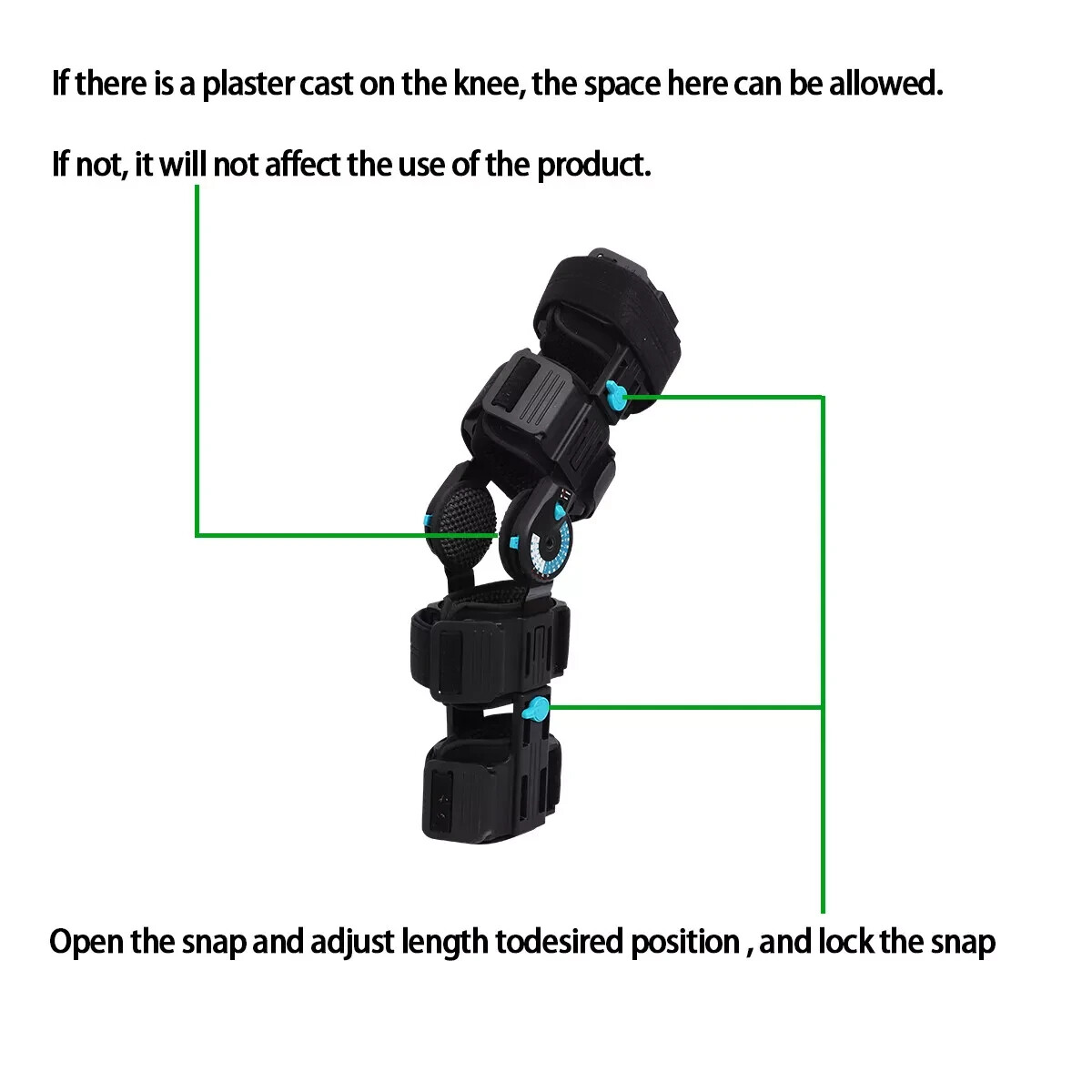 Hinged Post Op Knee Brace,Adjustable,Suitable for repairing ligament injuries