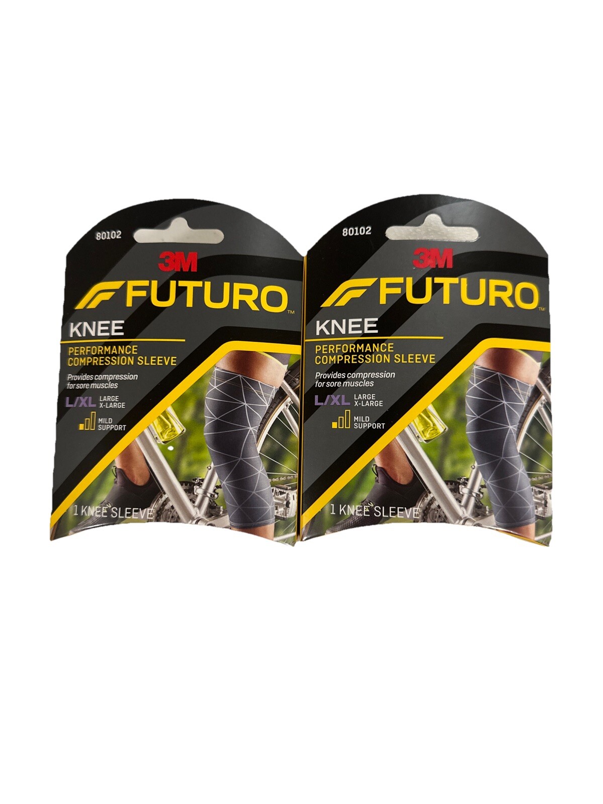 2X – 3M Futuro Knee Sport Mild Support Performance Comp Sleeve Large/XL 80102