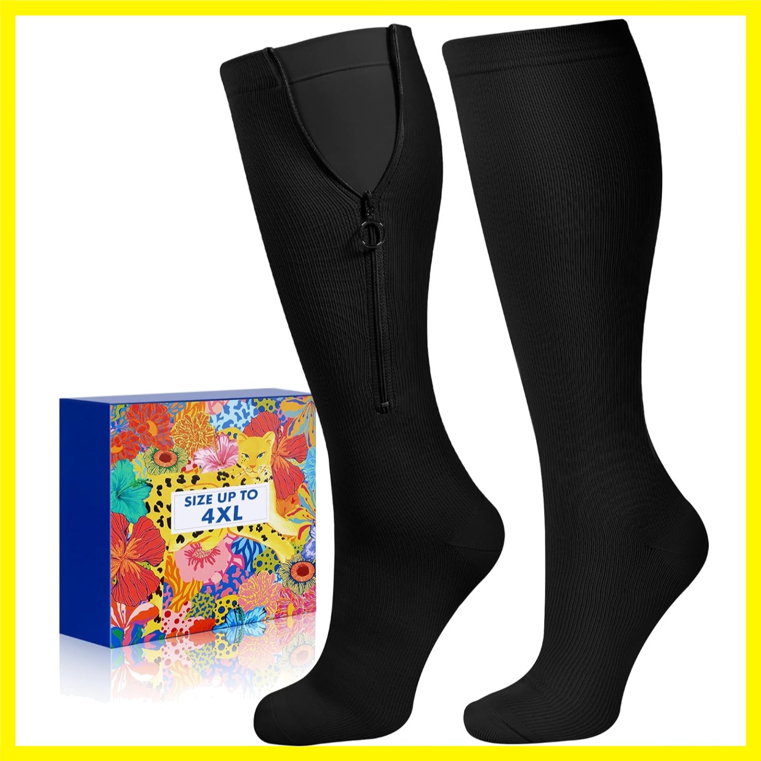 Zipper Compression Socks for Women Men – Compression Socks with Inner Lining …