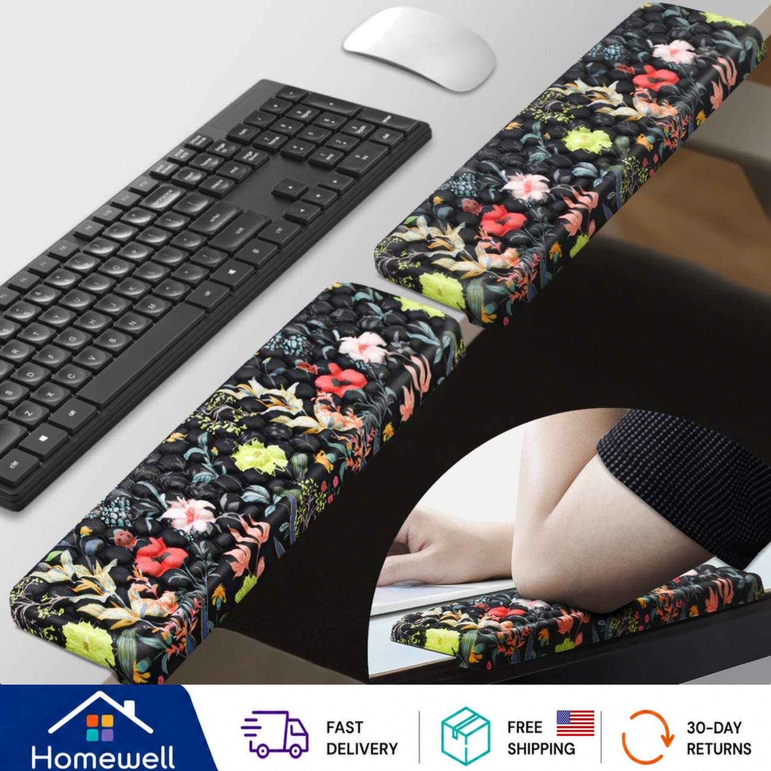 Comfortable Ergonomic Elbow Cushions – Ideal for Office and Gaming Use (2 Pack)