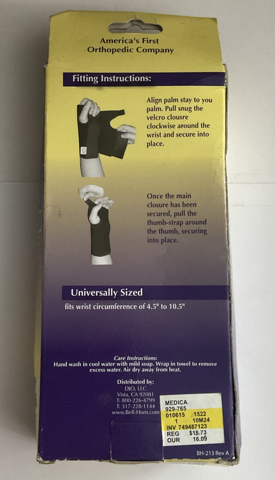 ProStyle Stabilizer Wrist Wrap Support Brace (LEFT)