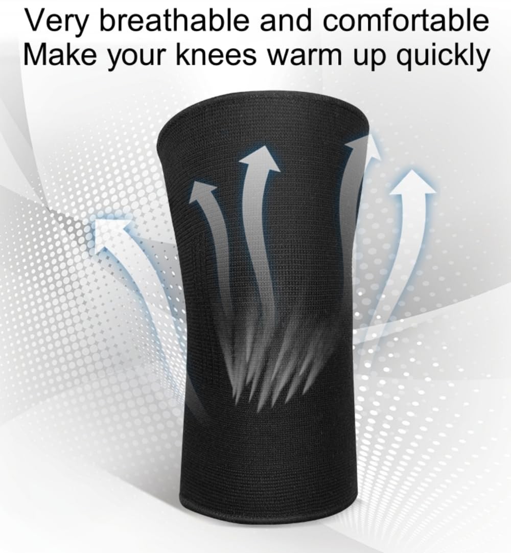 JUSDIQIR Knee Compression Sleeve For Women Men, Braces for Black