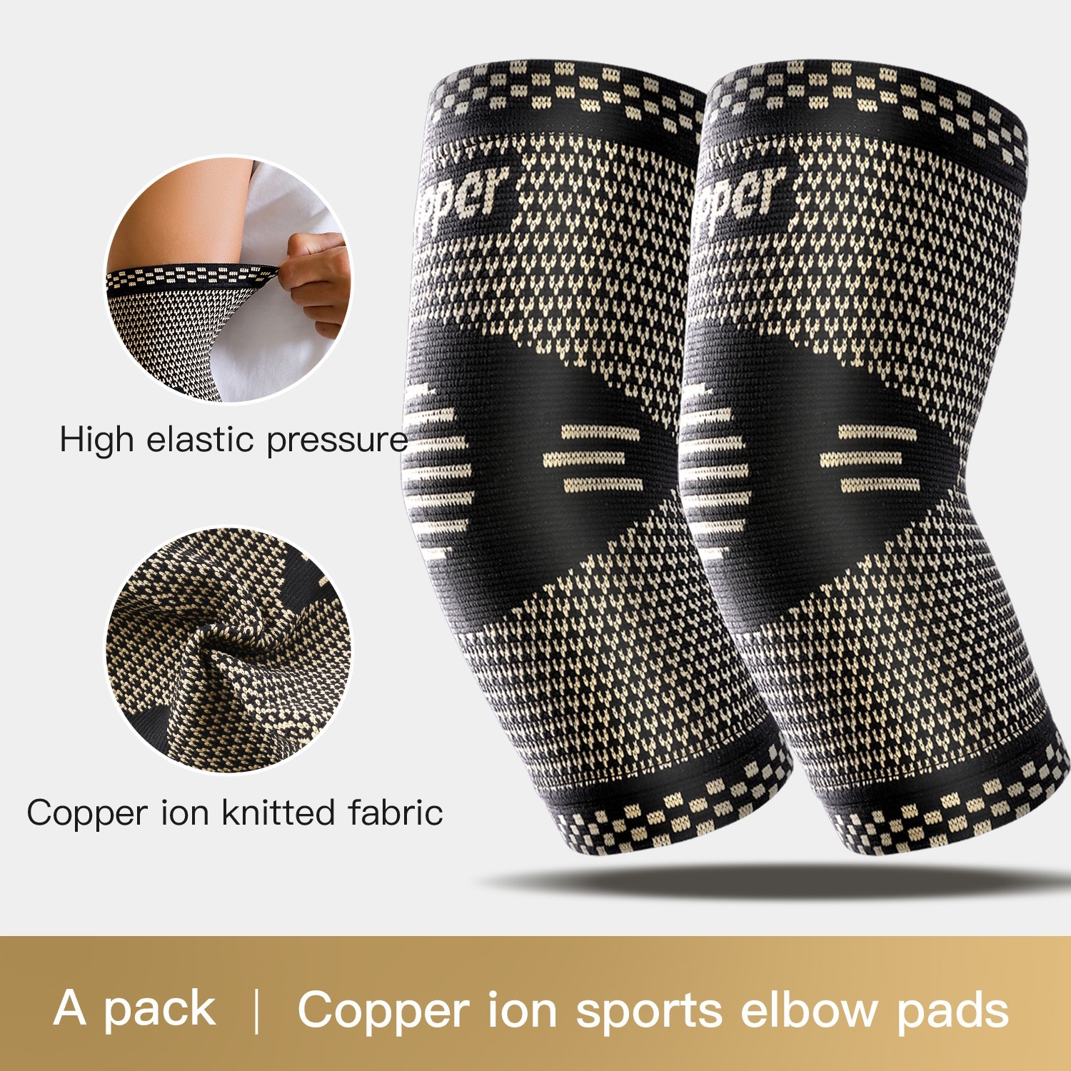 Copper Ankle Brace Compression Sleeve Support for Foot Pain ankle Sprain Relief