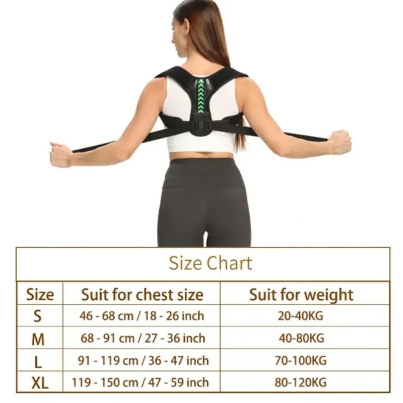 1/2Pcs Adjustable Back Shoulder Posture Corrector Belt Clavicle Spine Fashion Su
