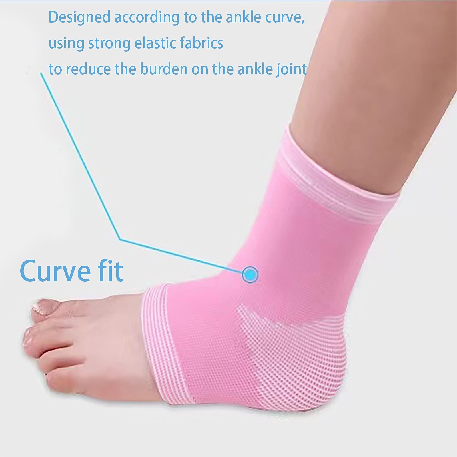 1 Pair Blue Kids Compression Sleeves Foot Arch Support Children Ankle Brace