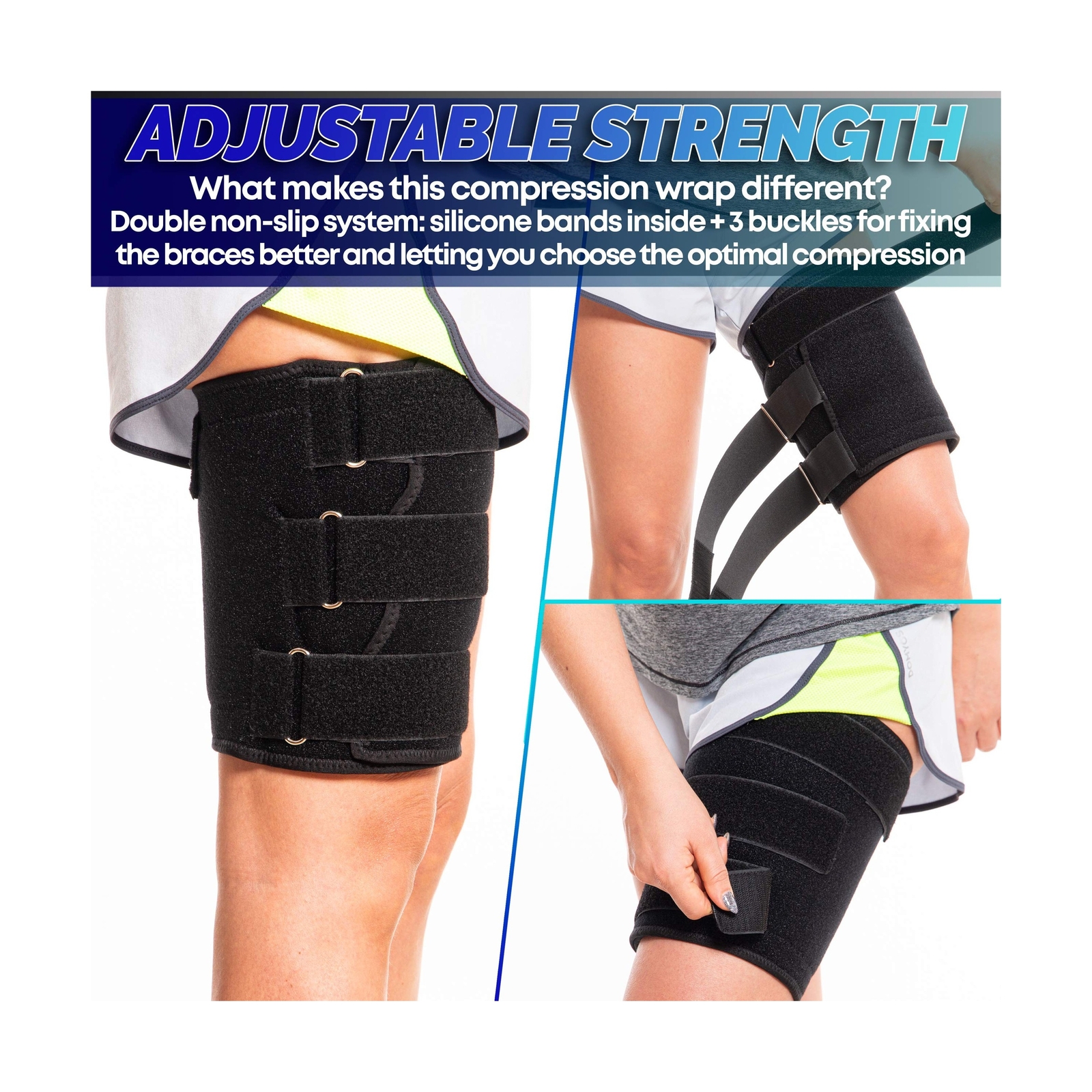 Hamstring Compression Sleeve Recovery Support – Non-Slip Groin Wrap for Adduc…