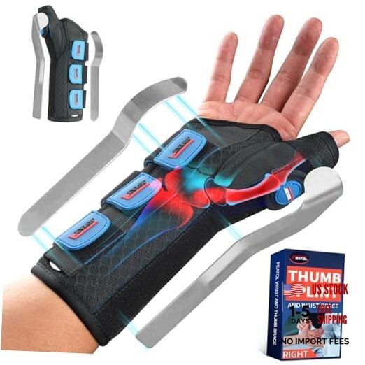 Carpal Tunnel Wrist Brace Night Small/Medium(Pack of 1) Right Hand-Black Blue