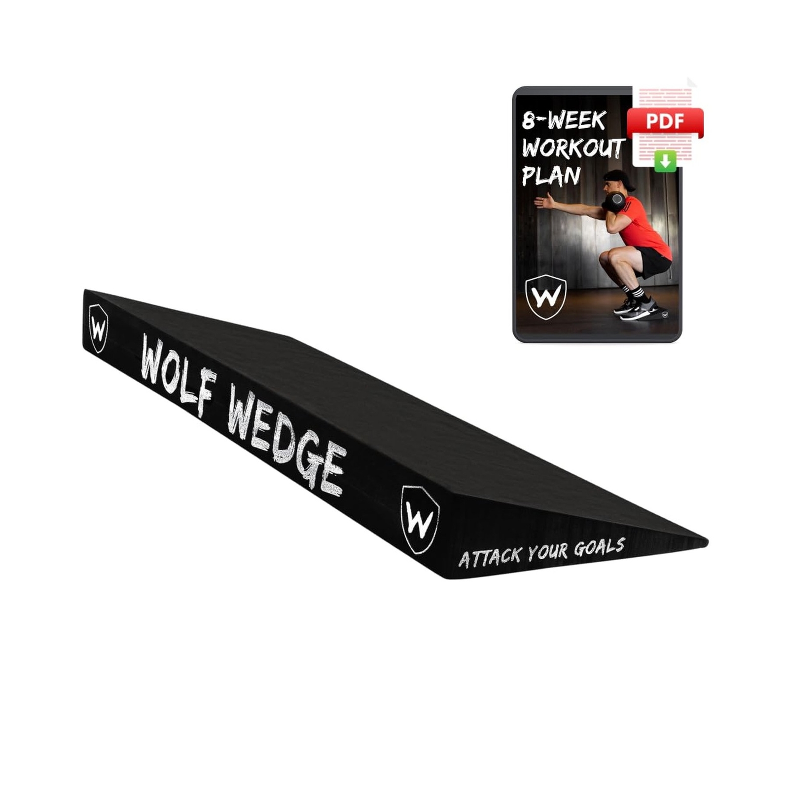 Wolf Wedge Squat Wedge – Slant Board Heel Lift for Strength and Knees Over To…