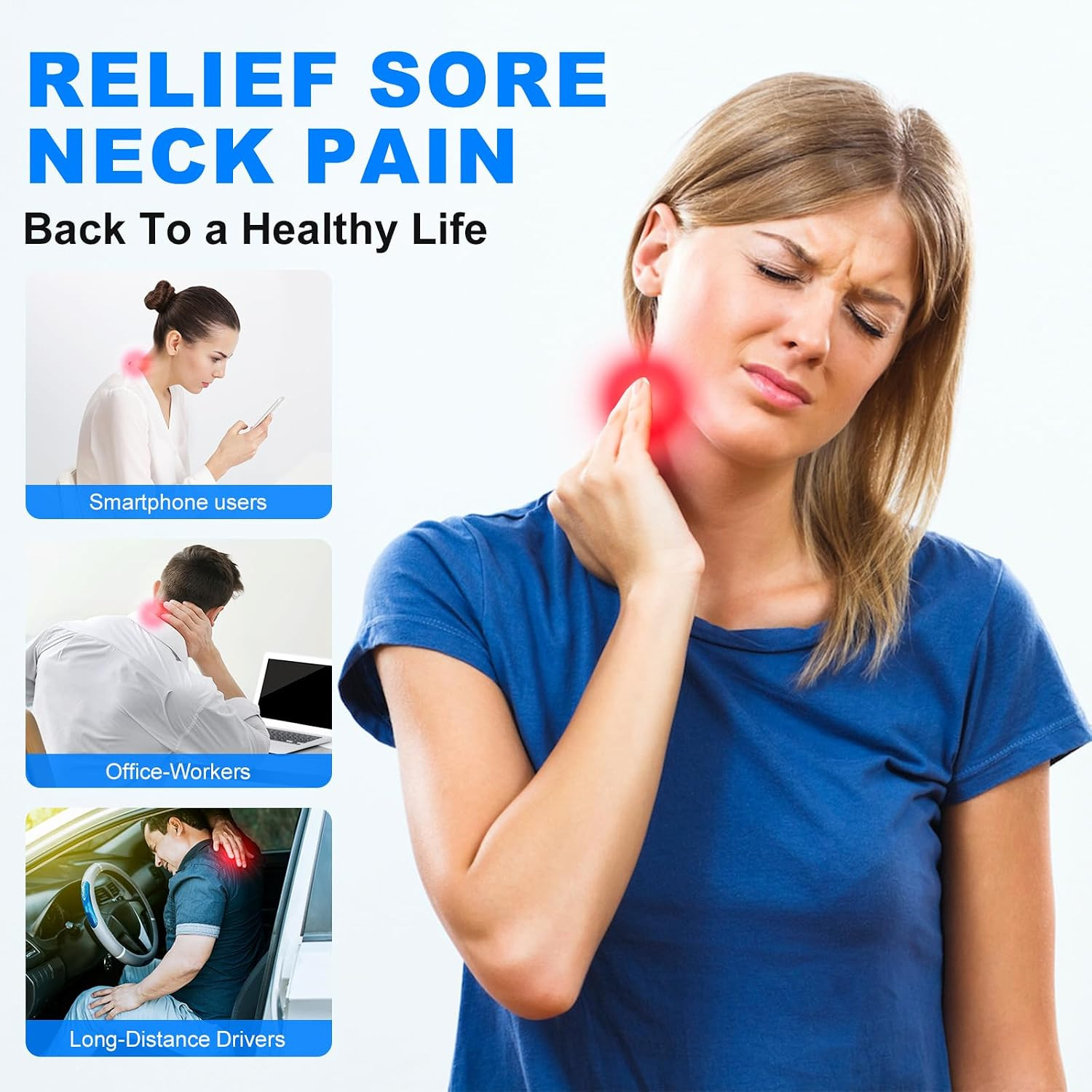 Cervical Neck Traction Device over Door Home Use for Neck Pain Relief, Portable