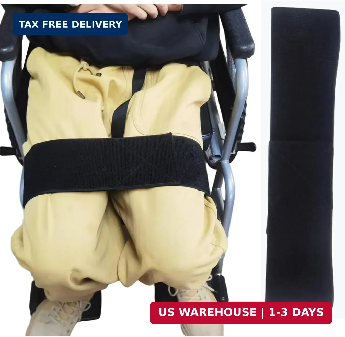 Wheelchair Thigh Leg Strap Wide Elastic for Keeping Legs Together Users Elderly