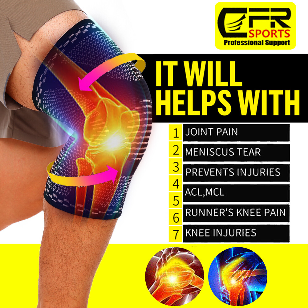 Knee Sleeves Compression Brace Support Sport Joint Injury Pain Arthritis Copper@