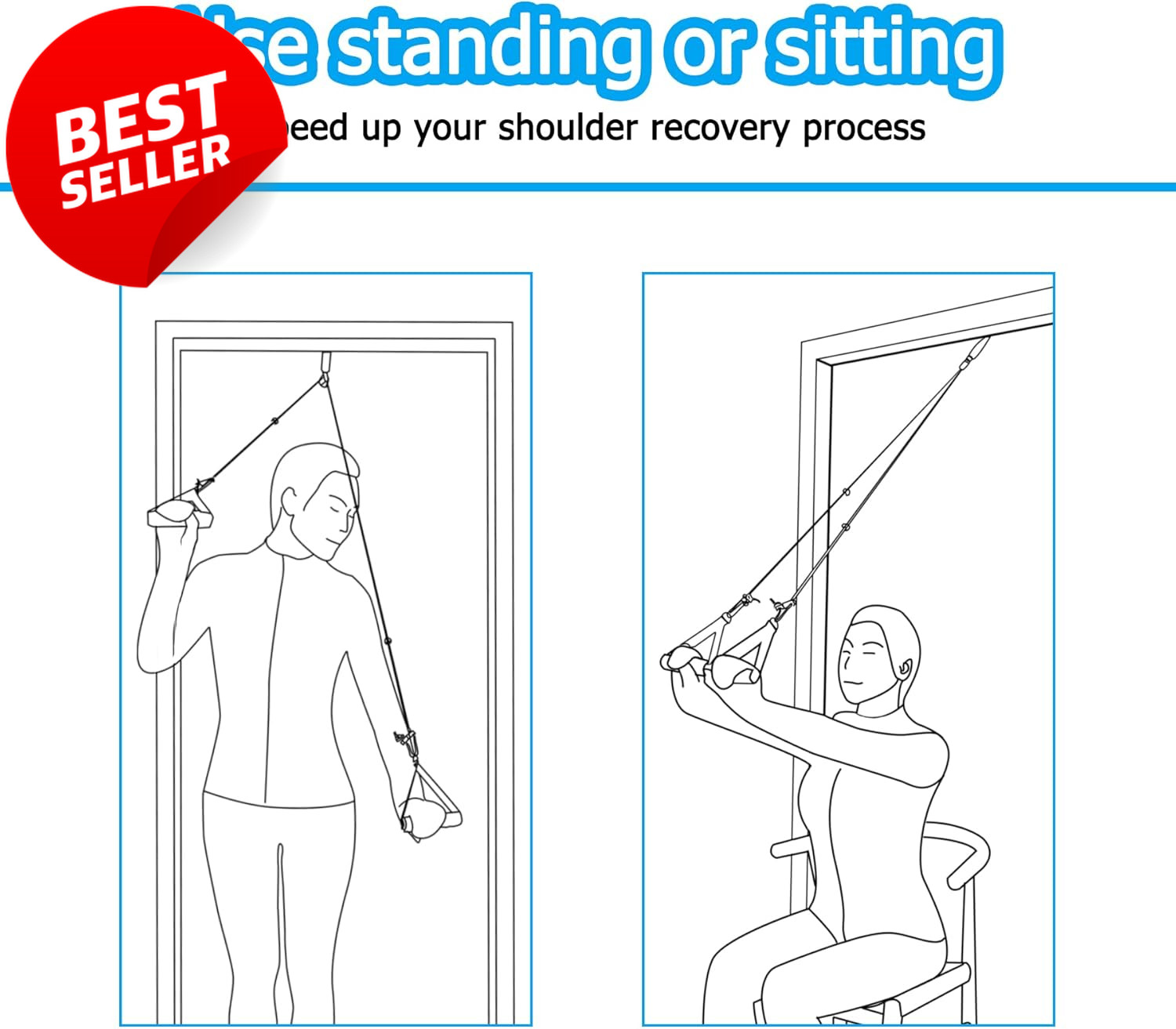 Over Door Shoulder Pulley for Physical Therapy & Surgery Recovery FSA HSA – US