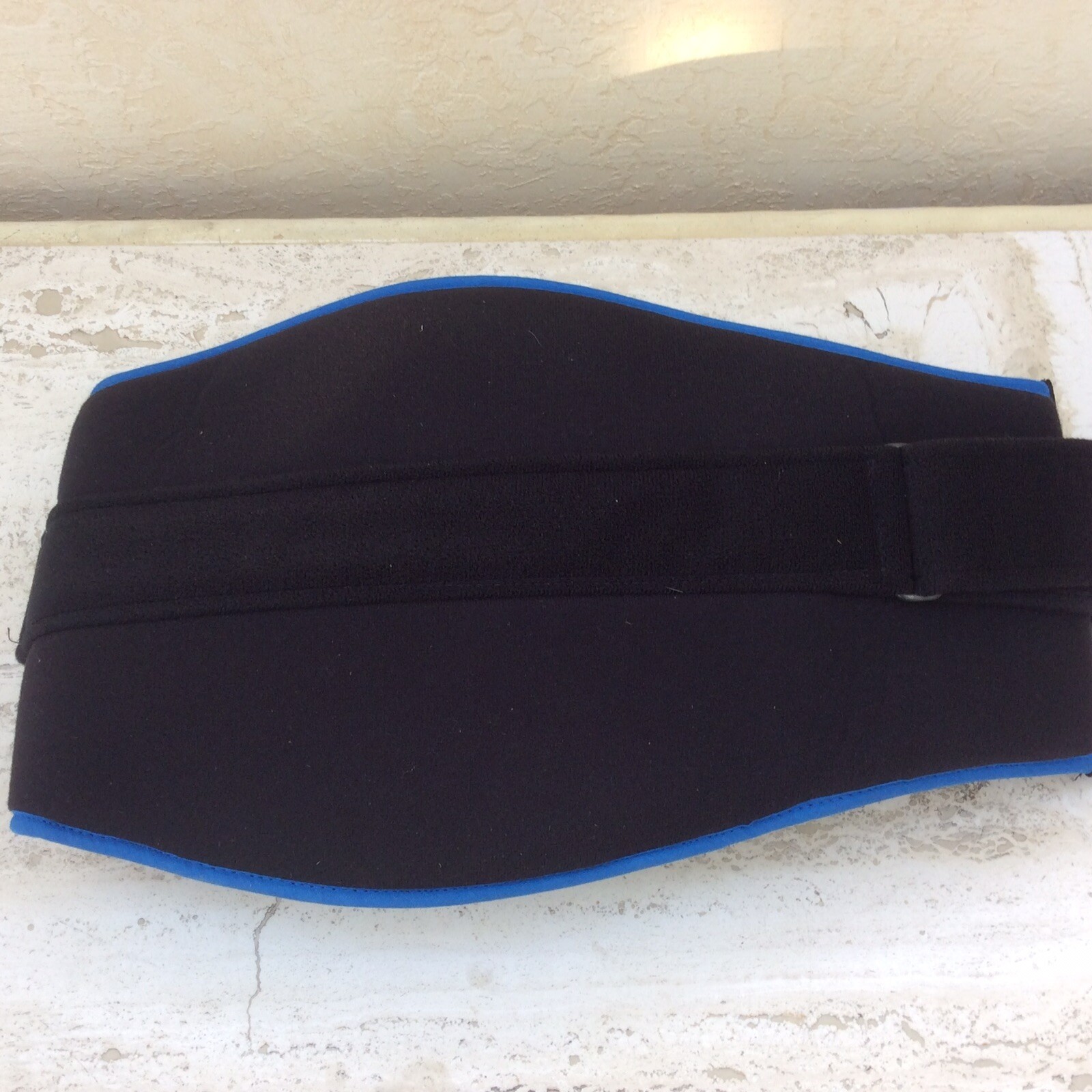 Adjustable Back Brace Lumber Support Blue Black Universal Size L Large