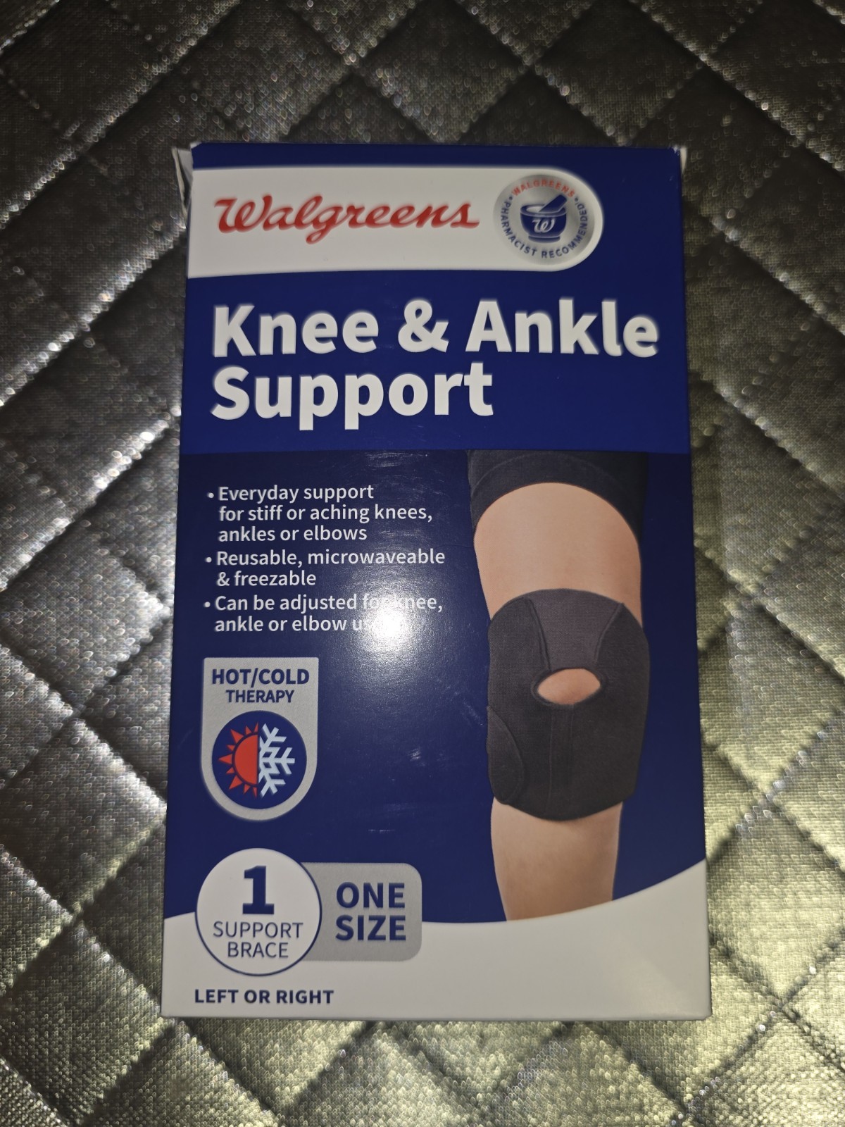 NEW! Walgreens Adjustable Knee & Ankle Support One Size Fits All Left or Right