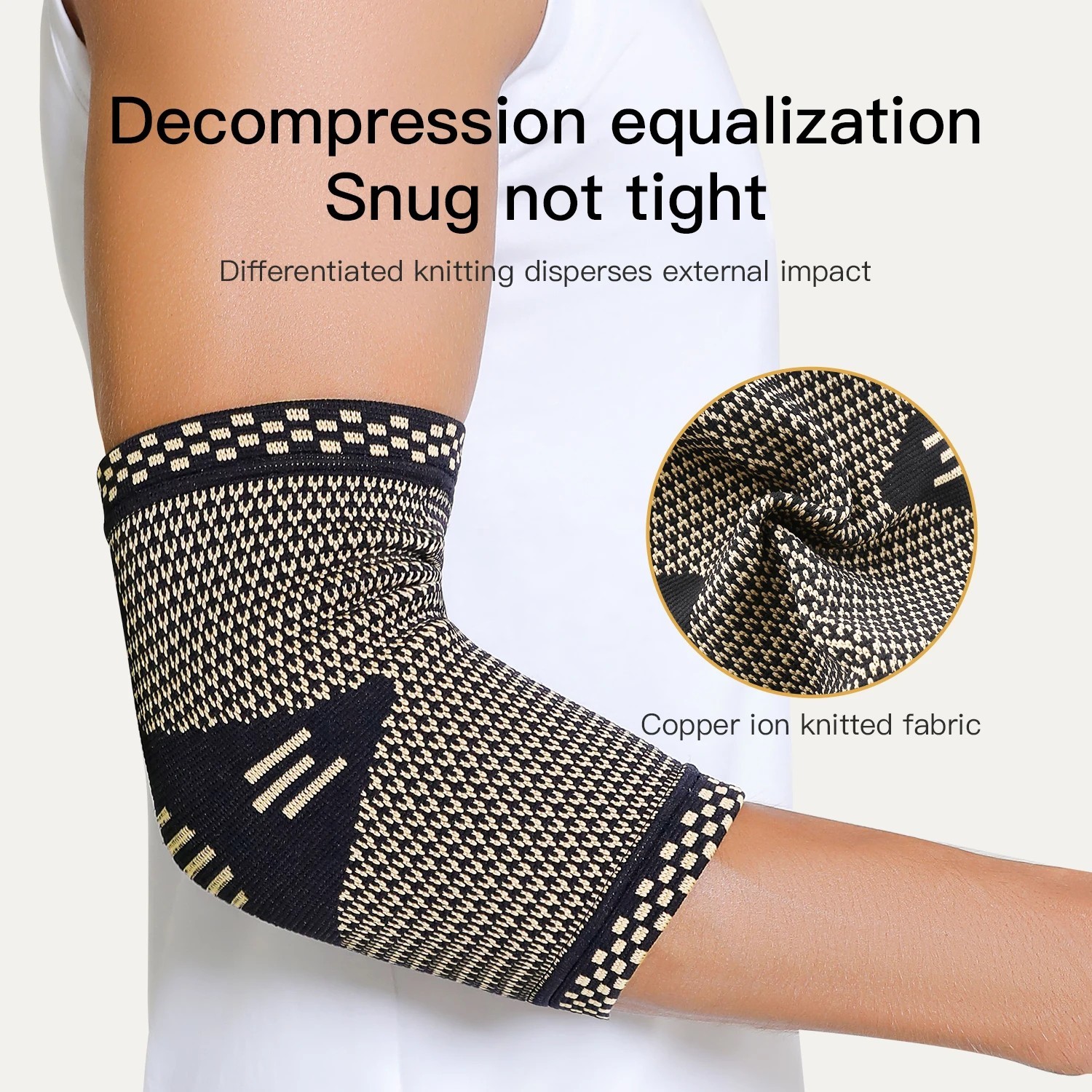 2PCS Elbow Brace Compression Sleeve Tennis Golf Elbow Support Tendonitis Pain