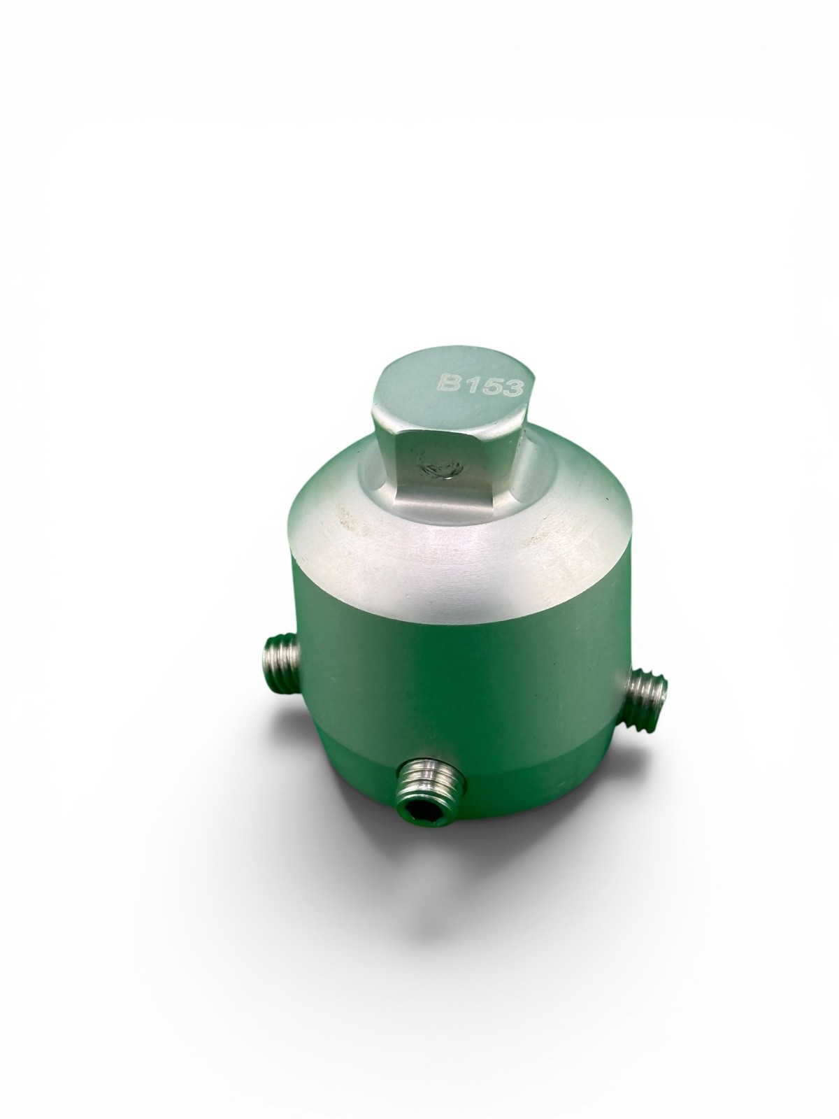 Prosthetic adapter/component. Male, pyramid, and female receiver.