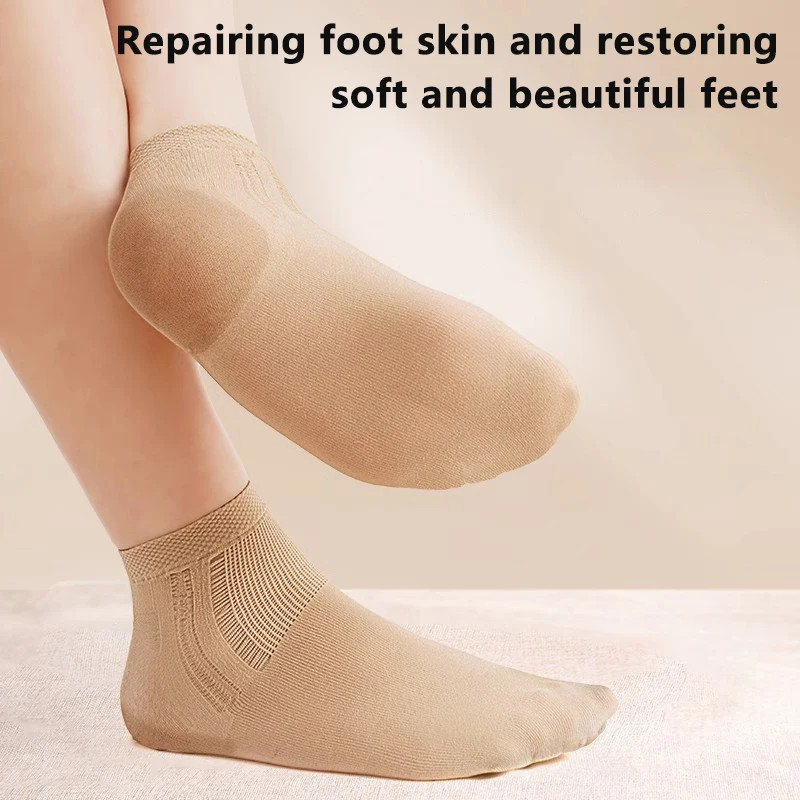 Silicone Rubber Moisturizing Heel Socks – Waterproof, Wear-Resistant Socks for F