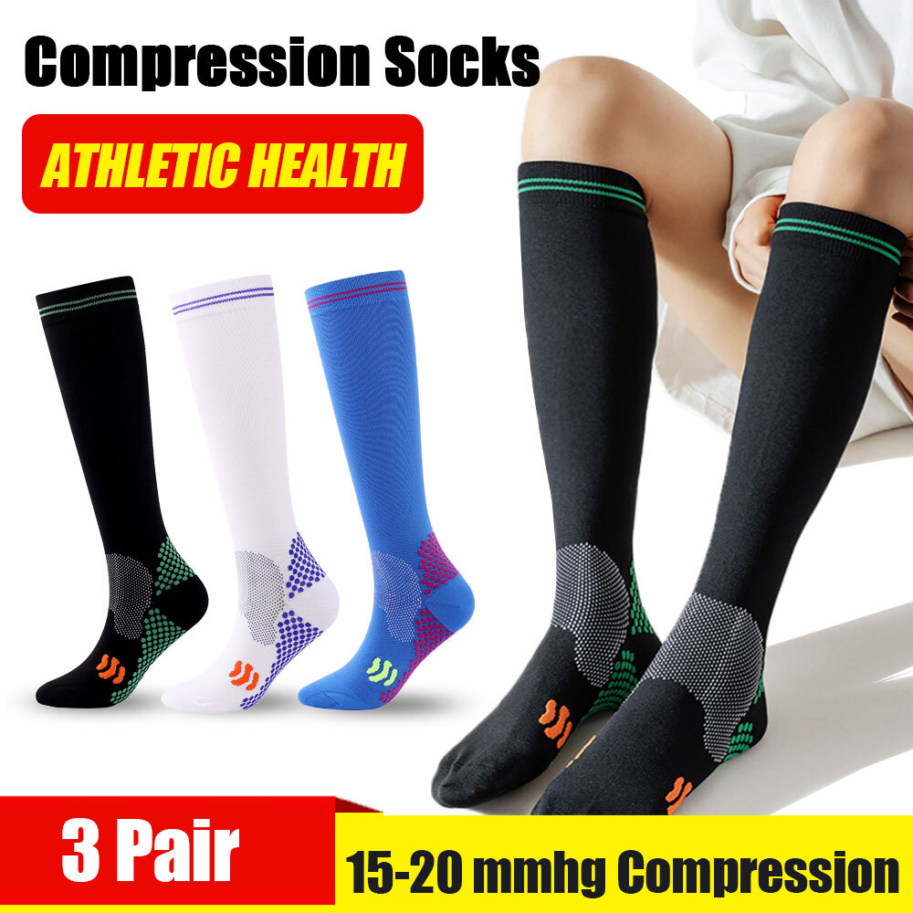 3 Pair Mens Compression Socks Thermal Super Heavy Duty Boots Stockings Size 6-13
