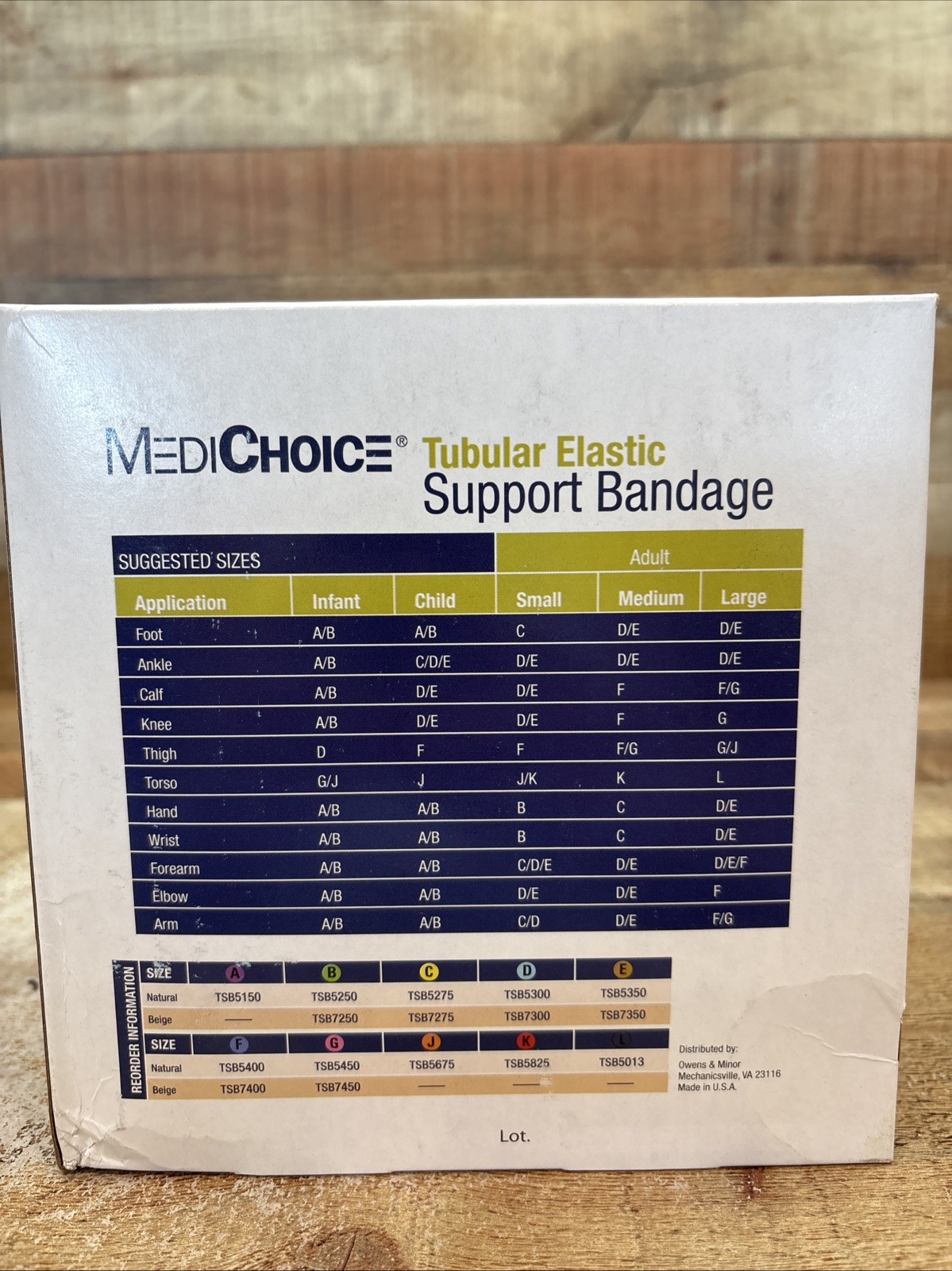 MediChoice Quality Tubular Elastic Support Bandage Natural Sz F 4” x 11 yds