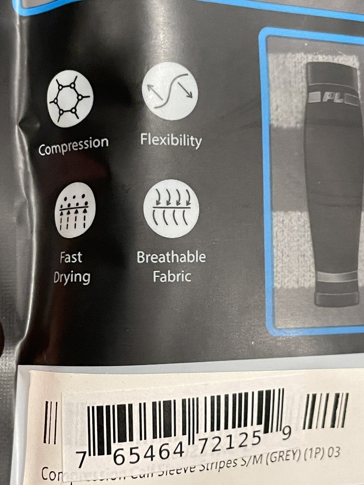 PowerLix Compression Calf Sleeve 1 Pair. Small Medium. Unisex.