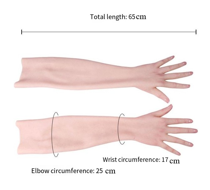 Silicone Prosthesis Hand Sleeve Highly Simulated Skin Artificial Arm Cover Scars