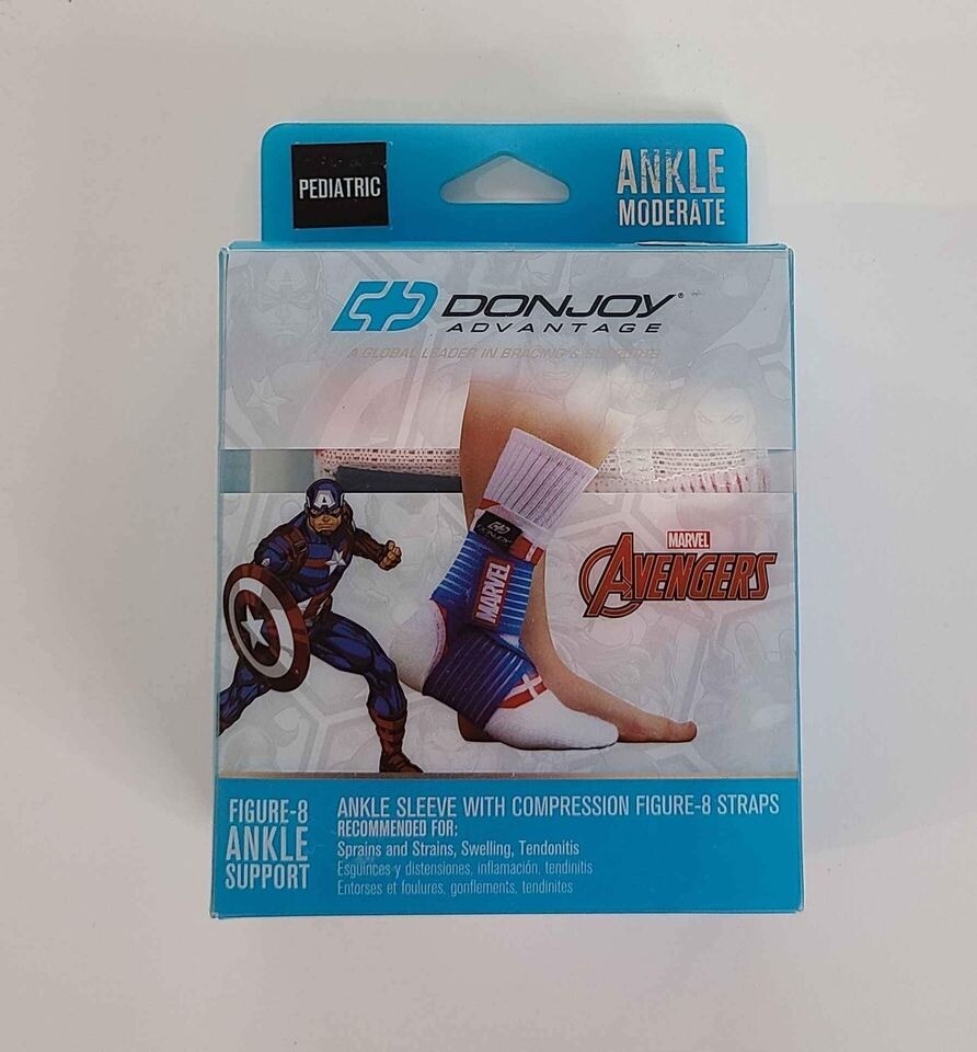 New Marvel Avengers Pediatric Figure 8 Ankle Support Compression Sleeve