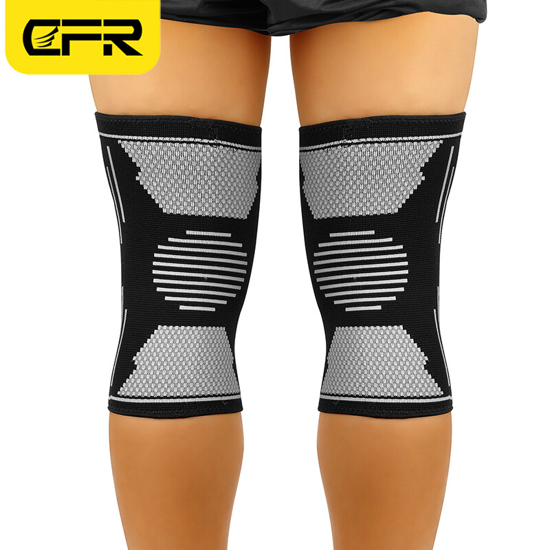 CFR Knee Sleeves Silver Compression Brace Support Sport Joint Injury Pain Relief