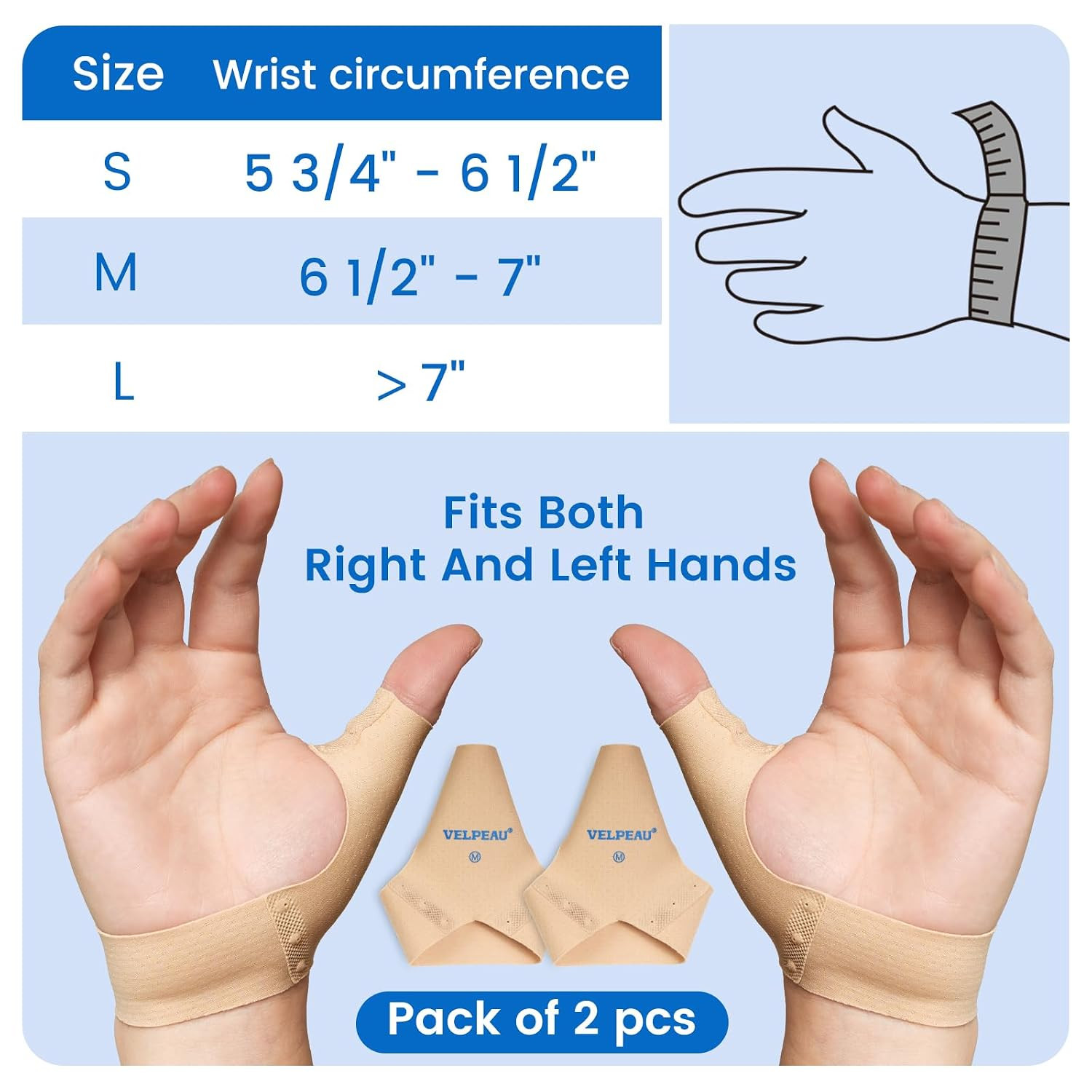 Thumb Compression Sleeve for Tendonitis (Pack of 2), Seamless Technology, Glo…