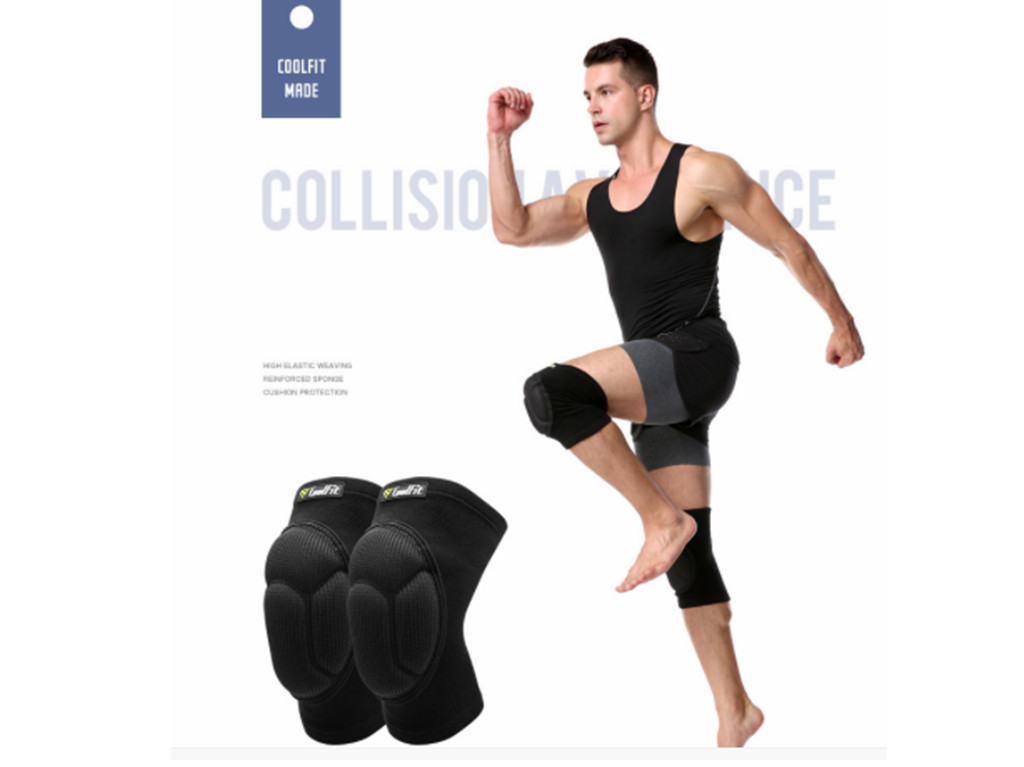 2X Thickening Sponge Knee Brace Support For Sport dancing hip-hop Climbing Work