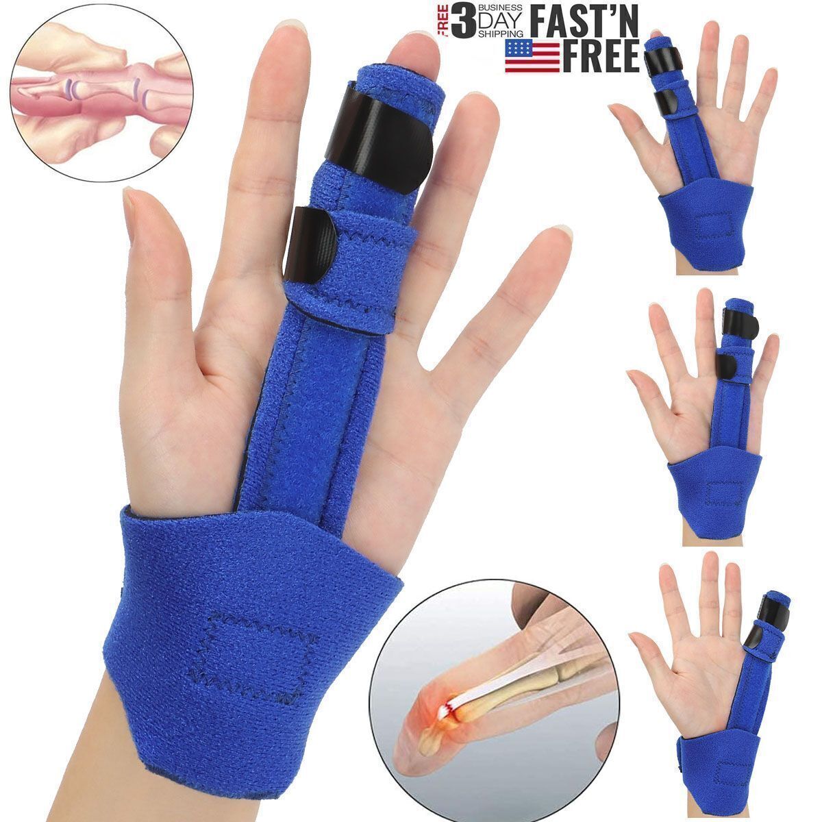 Trigger Finger Splint Support Brace Fracture Recovery Corrector Fix Pain Relief