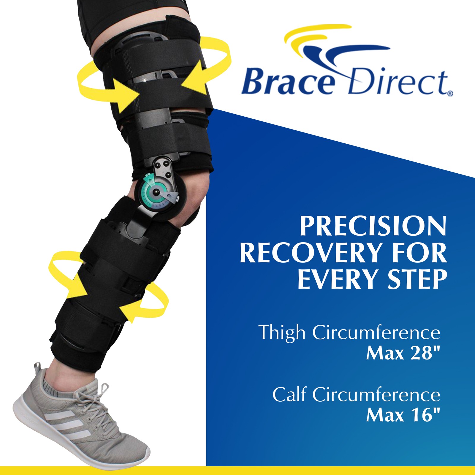 Knee Post Op ROM T Scope Brace for ACL, MCL, PCL