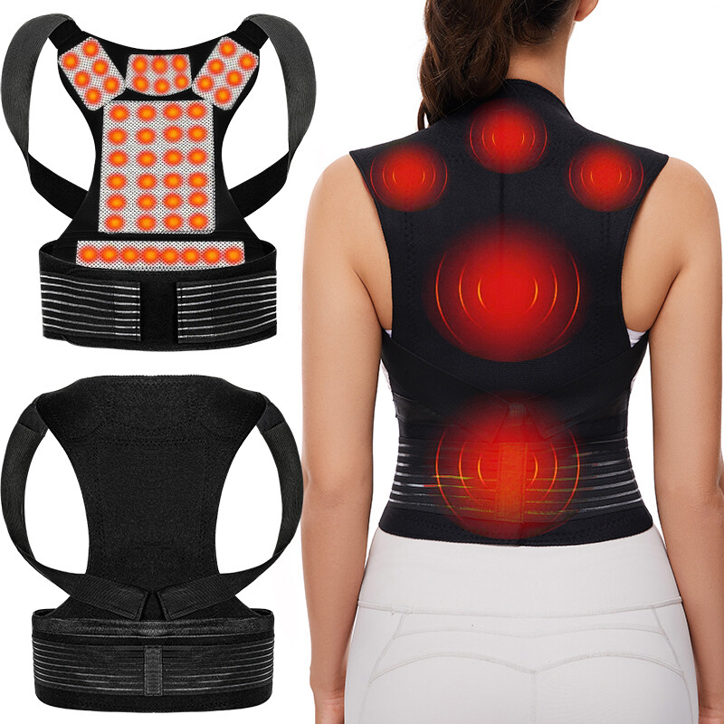 Magnetic Self Heating Belt Lumbar Lower Back Support Brace Therapy Pain Relief