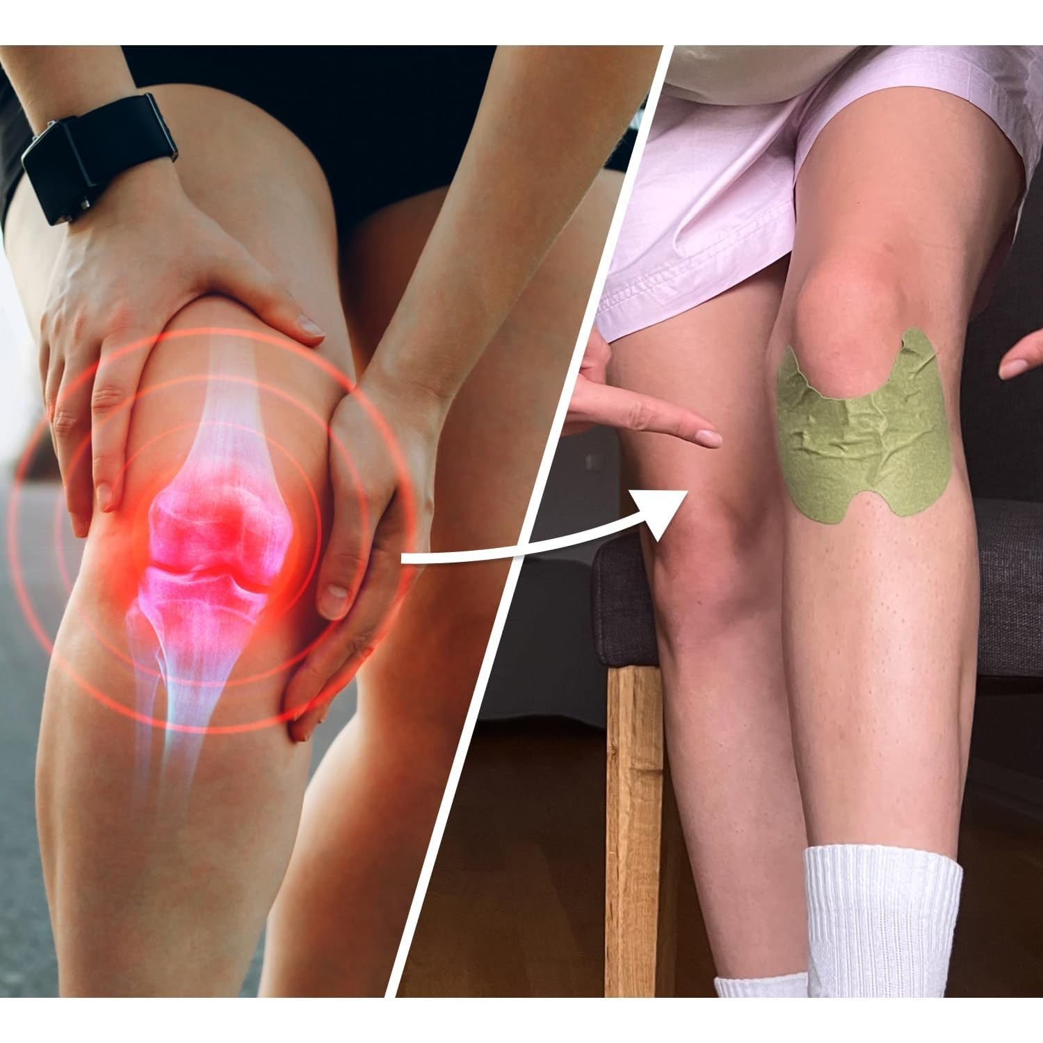 Herbal Pain Relief Patches – 20 Knee Pain Patches (Specially Designed for Knee