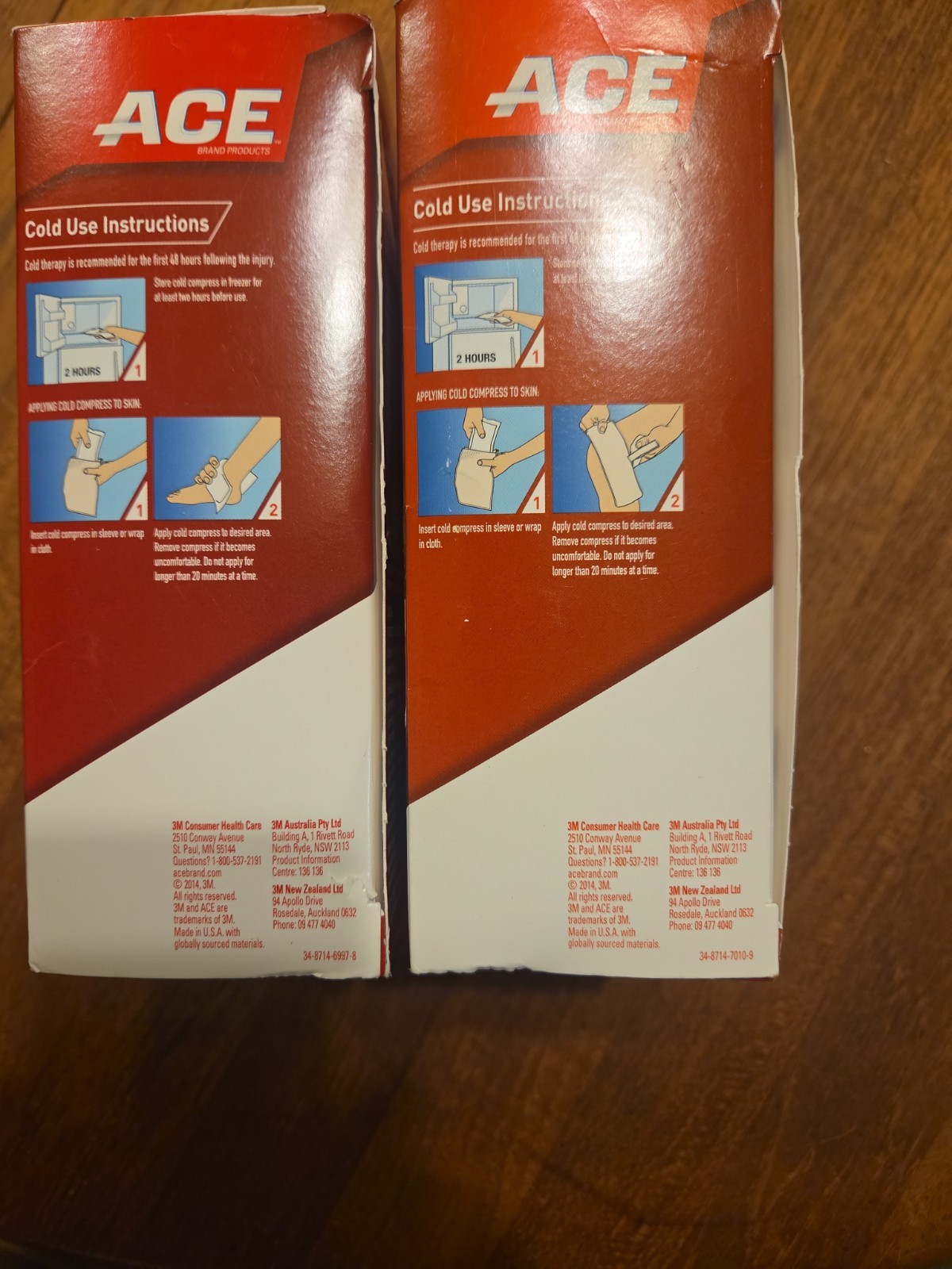 Pair Of 3M ACE Hot/Cold Compresses (Compress & Sleeve) (Compress & Wrap) N.I.B.