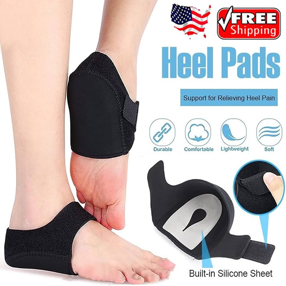 1/2 Pairs Plantar Fasciitis Heel Cups, Heel Pain Heel Spur Cracked Heels Unisex