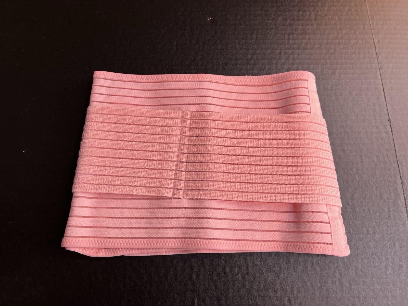 Pink Elastic Back Support Belt – Adjustable Waist Lumbar Brace – Size M – New
