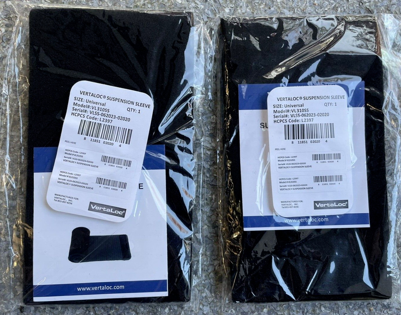Lot of (2) VertaLoc Suspension Sleeves Universal Fit Model #VL310SS New Sealed