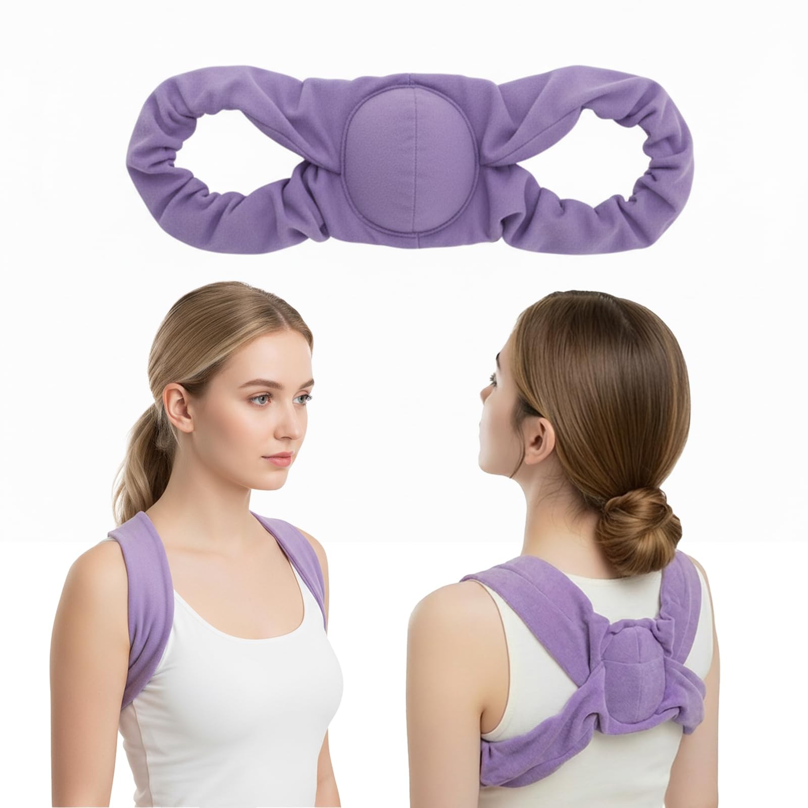 RNEMP® Sleep Upper Back Posture Corrector for Universal, Lavender Purple