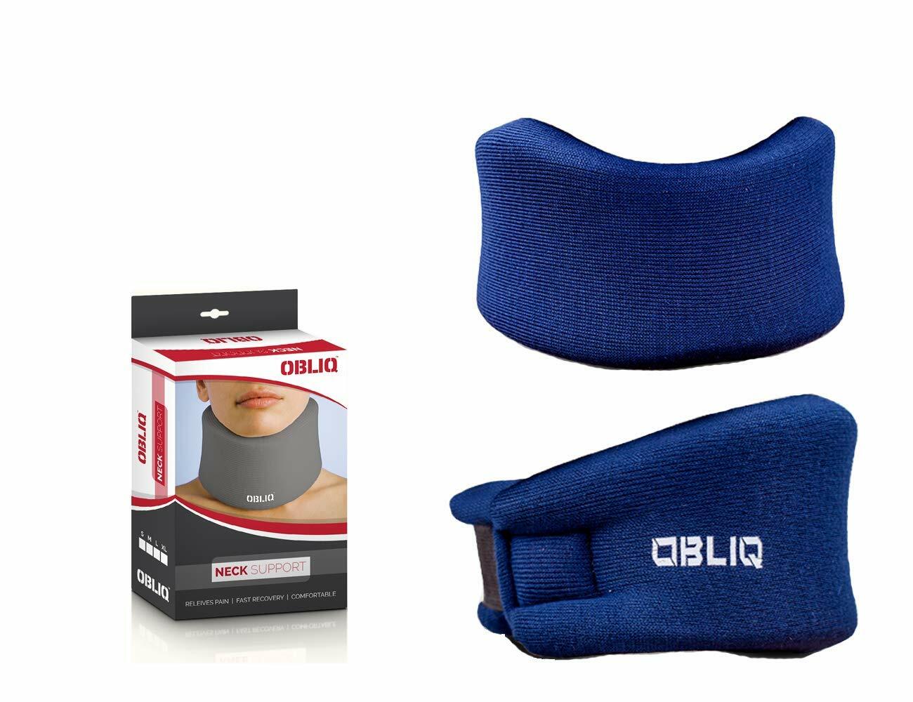 OBLIQ Soft Cervical Collar Adjustable Neck Brace Relieves Pain (X-Large)