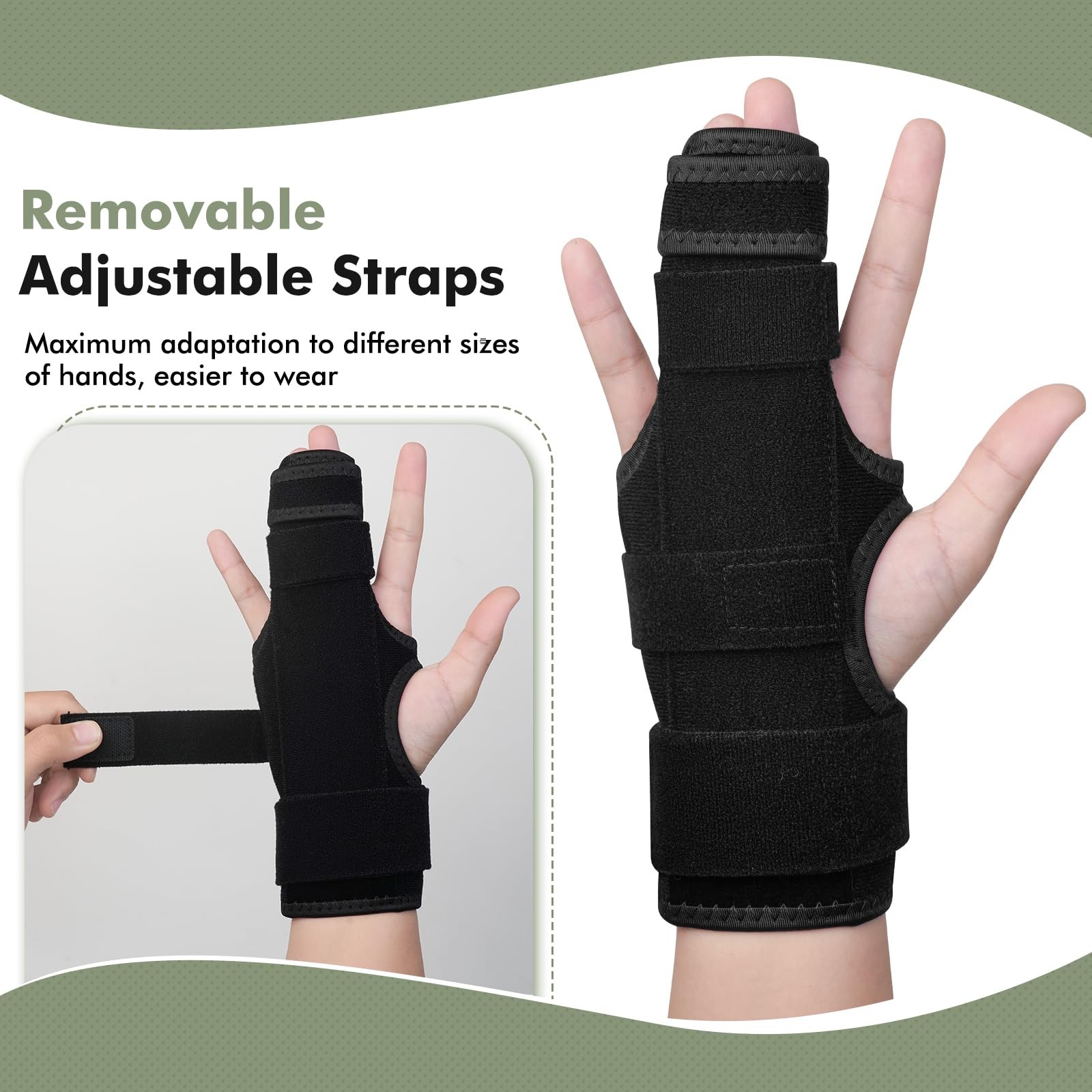 Trigger Finger Splint, 2 Finger Brace for Index, Middle, Ring, Pinky Finger, …