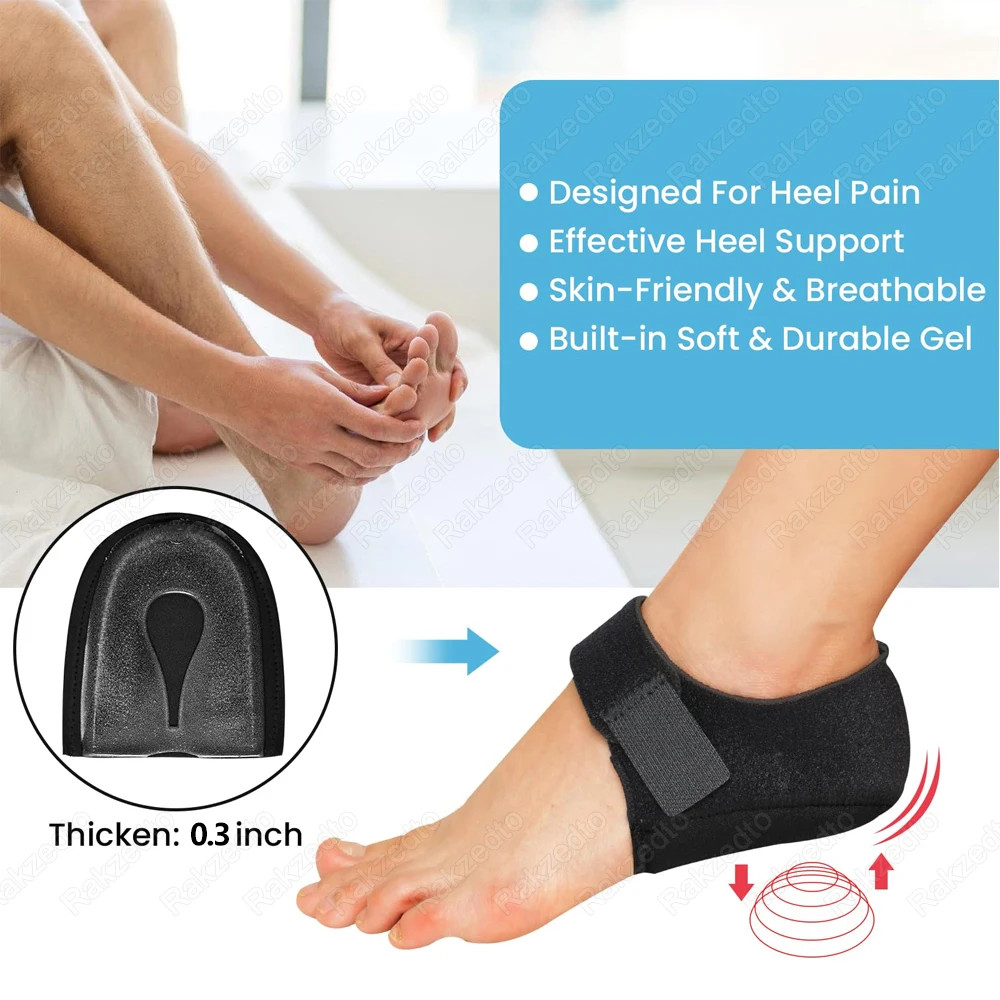 Silicone Gel Heel Socks for Dry Cracked Feet Moisturizing Heel Spurs Treatment P