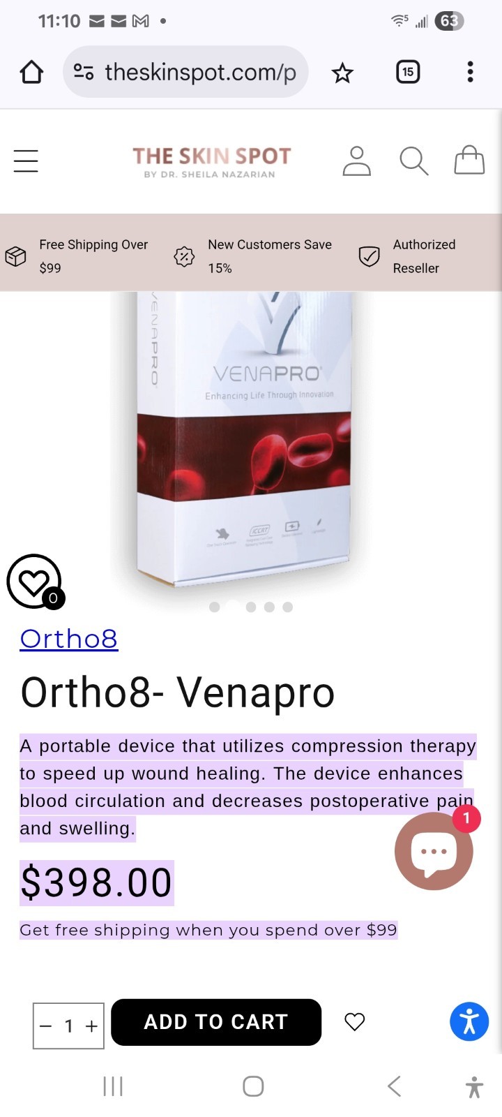 Venapro 2 Legs Compression Device To Prevent Deep Vein Thrombosis (DVT)