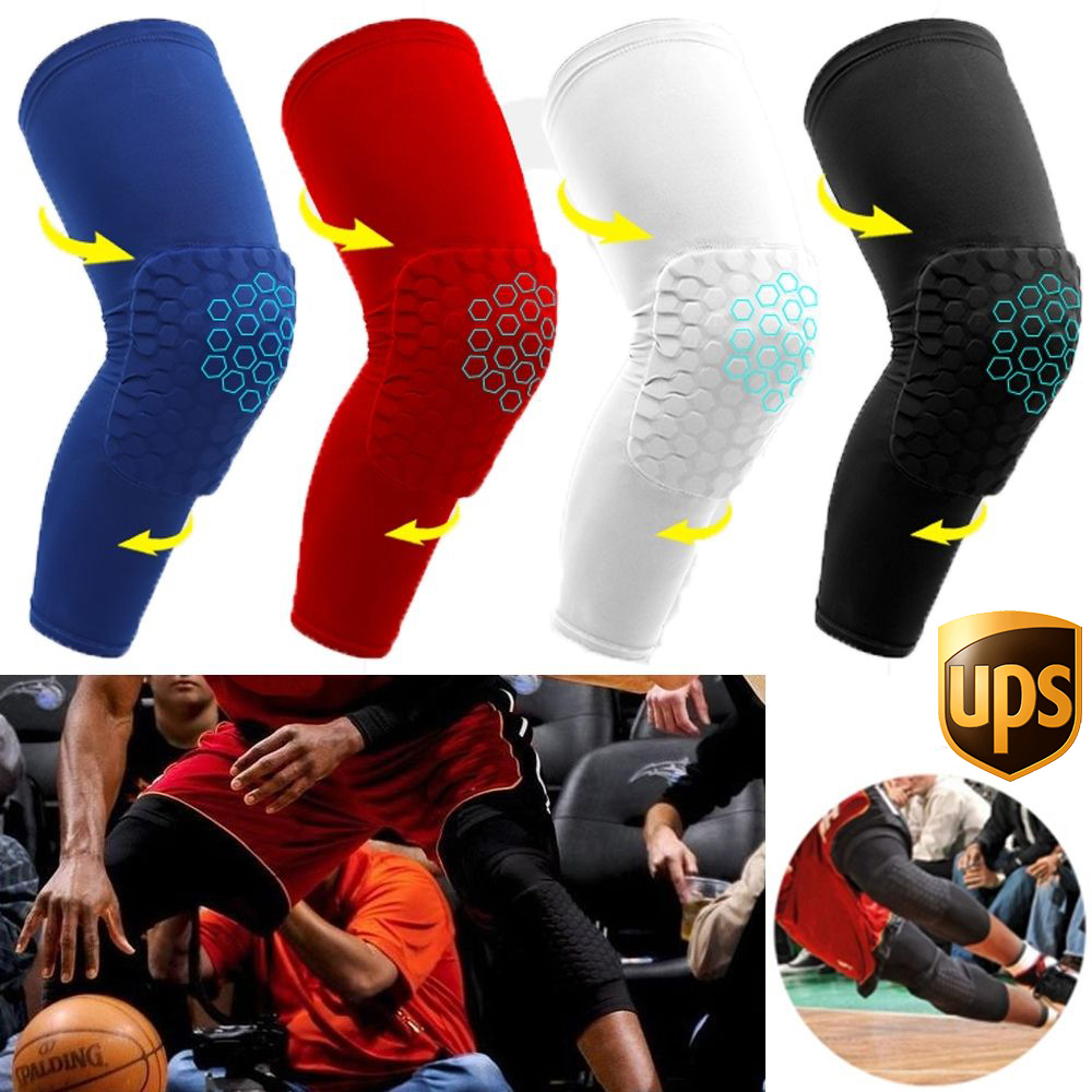 Knee Pad Basketball Leg Protector Knee High Crashproof Antislip Honeycomb Sleeve