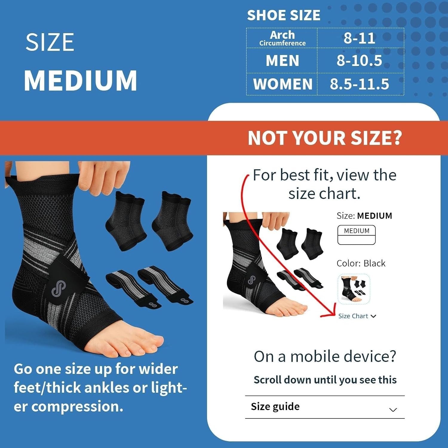 2 Pack Ankle Brace Support Compression Sleeve Fasciitis Pain Relief Foot Wrap