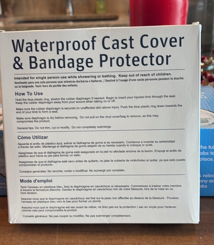 100% Waterproof Leg Cast Cover for Showering, Reusable Covers for Leg