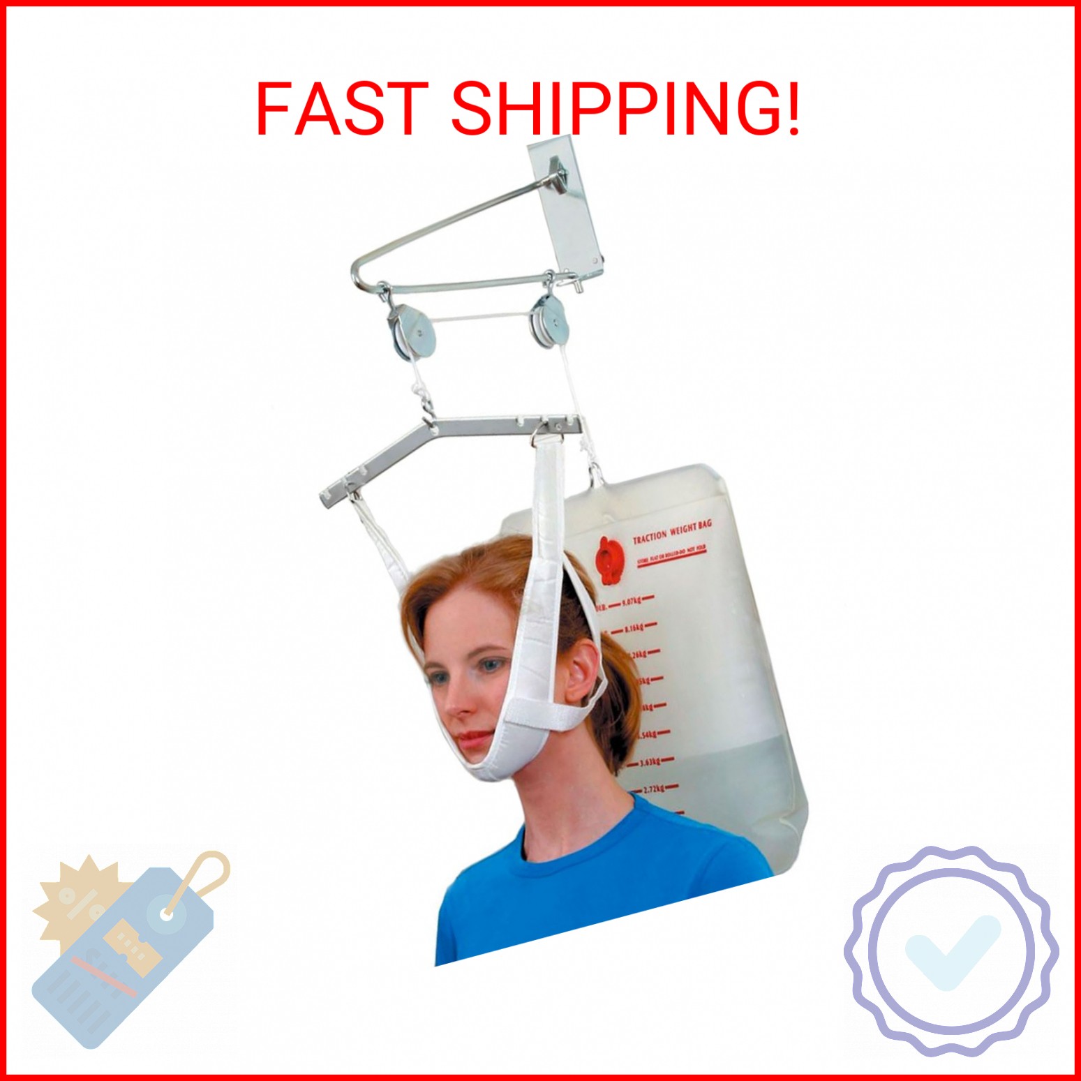 DMI Over the Door Posture Corrector and Cervical Neck Traction Device for Physic