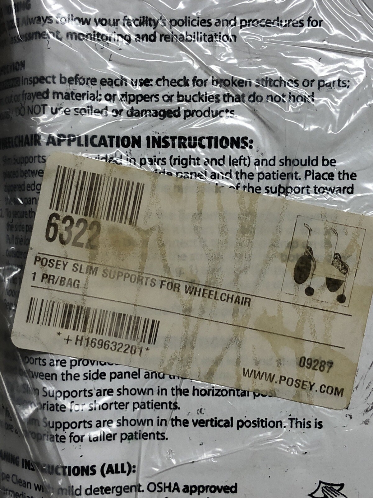 Posey Slim Support, Accessory for Wheelchair, 1 pair – Model 6322 #18