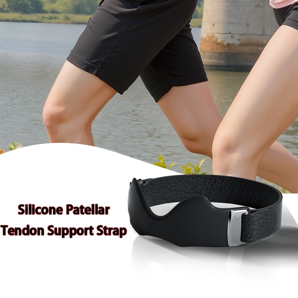 1PC Flex Wrap Silicone Patellar Tendon Support Strap Adjustable Knee Brace Strap