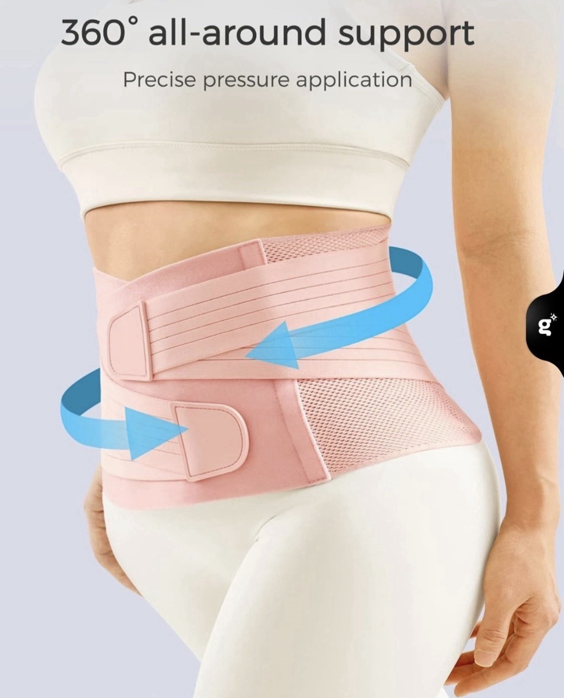 Women’s Pink Adjustable Abdominal & Lumbar Back Support Belt Brand – New – Large